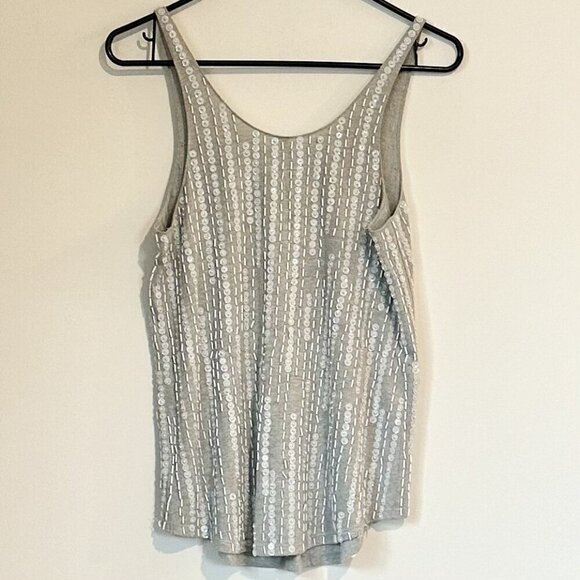 Joe's Jeans Gray Sequin Tank Top - Size: Small - Picture 7 of 7